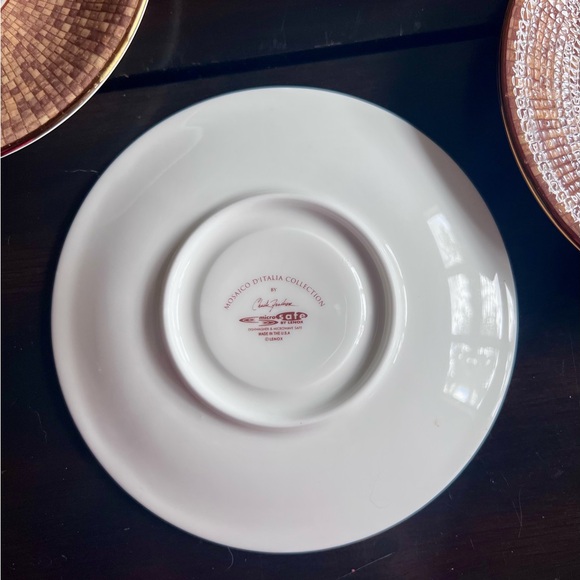 LENOX MOSAICO D'ITALIA COLLECTION CHUCK FISCHER Elegant Mosaic Saucers - Picture 5 of 8